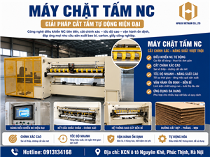 MÁY CHẶT TẤM NC : GIẢI PHÁP CẮT TẤM TỰ ĐỘNG HIỆN ĐẠI GIÚP NHÀ MÁY BAO BÌ BỨT PHÁ NĂNG SUẤT