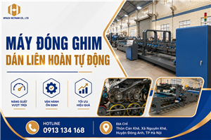 Máy đóng ghim dán liên hoàn tự động nâng tầm hiệu suất sản xuất bao bì hiện đại