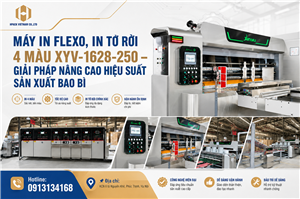 Máy In Flexo, In Tờ Rời 4 Màu XYV-1628-250 Cùng Hpack