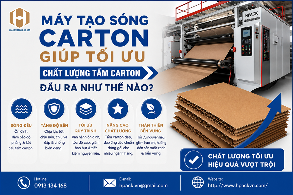Hpack Máy Tạo Sóng Carton Giải Pháp Tối Ưu Chất Lượng Tấm Carton Đầu Ra
