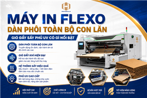 Máy In Flexo Dàn Phôi Toàn Bộ Con Lăn Gió Đẩy Sấy UV Của Hpack