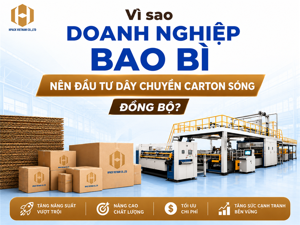 DÂY CHUYỀN CARTON SÓNG ĐỒNG BỘ : BƯỚC ĐẦU TƯ GIÚP NHÀ MÁY BAO BÌ TĂNG TỐC VÀ LÀM CHỦ CHẤT LƯỢNG